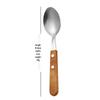 Abay Set di posate in acciaio inossidabile con manico in legno