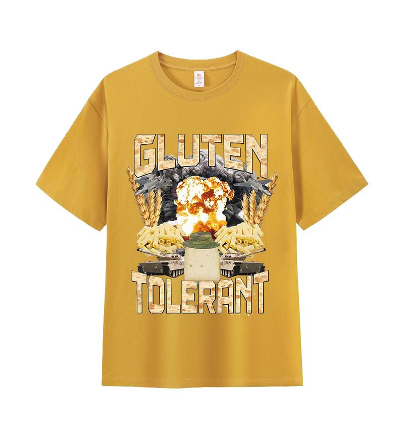 Gluten Tolerant Funny Gift for Gluten Intolerant Tshirt Unisex Women Vintage Oversized T Shirt Casual ONeck Short Sleeve T Shirts