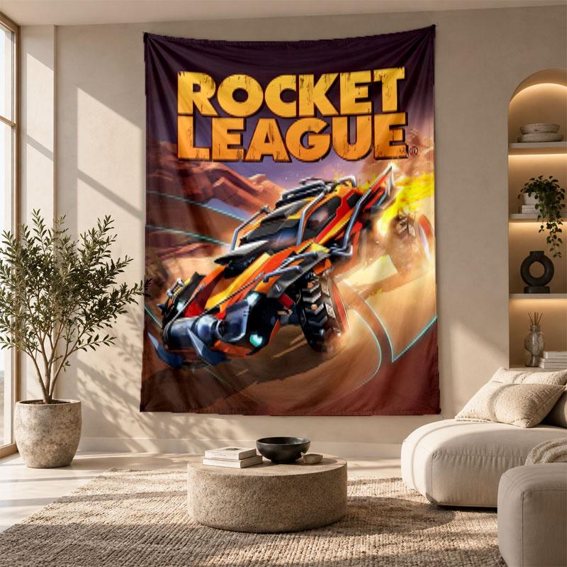 Decorative Tapestry,Rocket League Printed Wall Art, Lightweight Wall Hanging For Bedroom Background