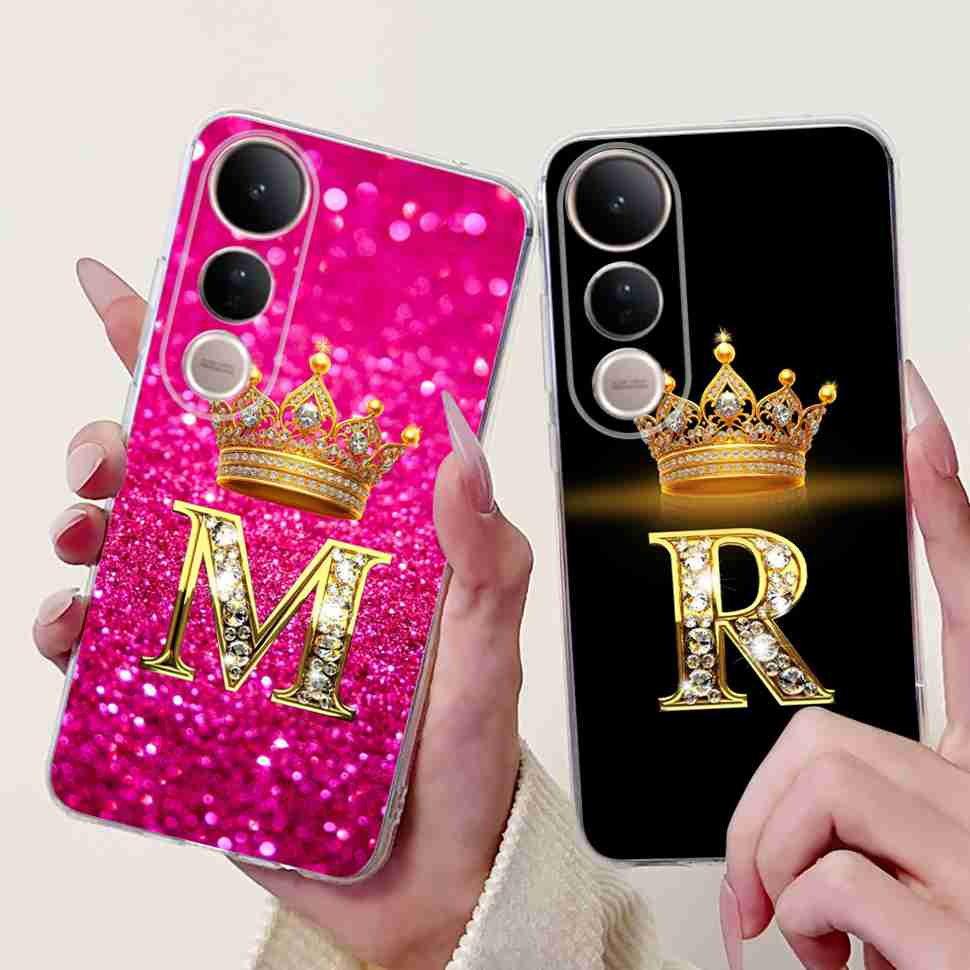 For Vivo V50 Lite 5G Case Luxury 26 Letters Cover Soft Silicone Phone Case For Vivo V50 Lite V50Lite 5G Back Cover Fundas