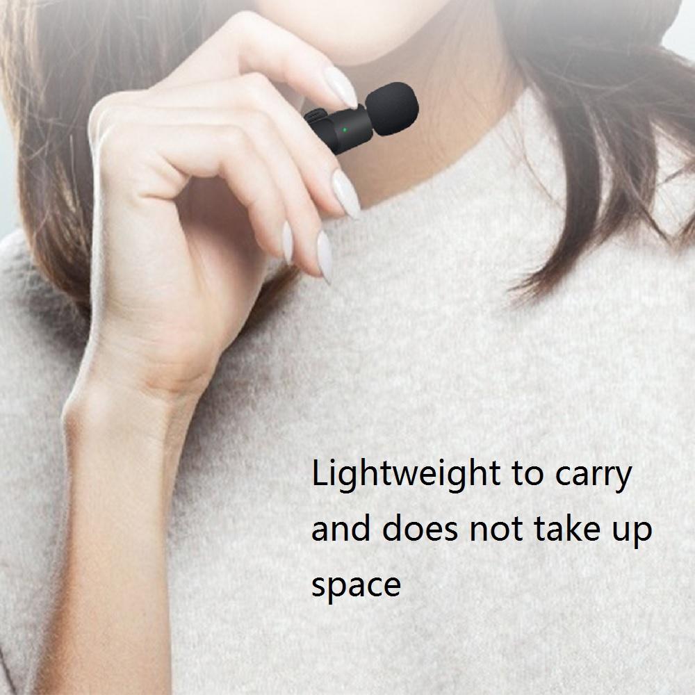 NEW Black Lavalier Microphone Wireless Audio Video Recording Mini Mic For iPhone