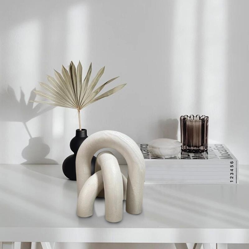 A Set Arch Decoration Crafts Wooden Ornaments Cafe Geometric Tabletop Ornaments Wooden Art Deco Arches Ornaments