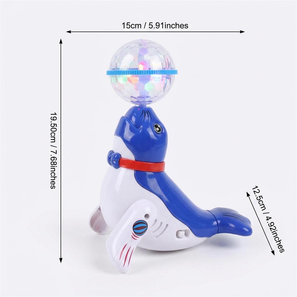 Electric Seal Toy for Kids with LED Lights Music and Acrobatic Performance