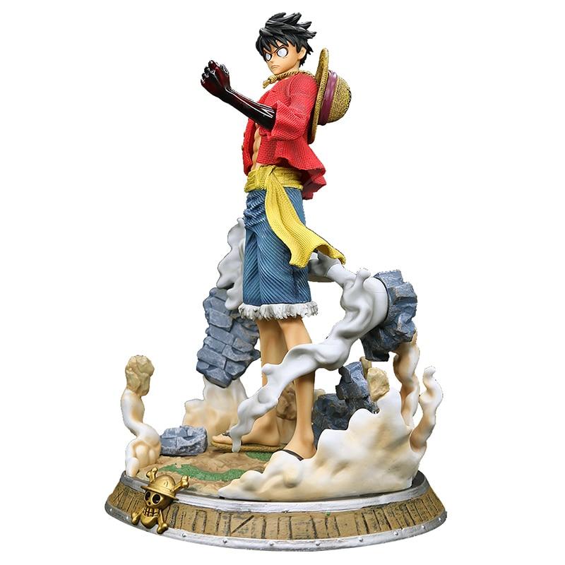 One Piece Straw  Monkey Luffy Action Figure 37cm Model Anime Prototype Statue Collection Toy Desktop Decoration Figma