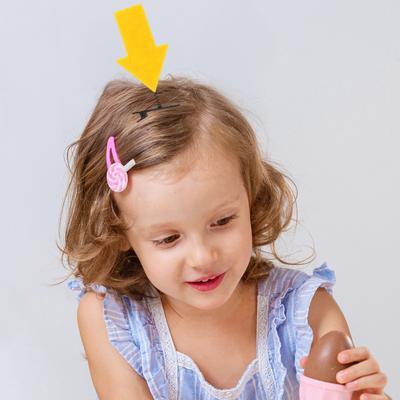 Pinza para el pelo Flor Divertida Flecha Marca Diseño de Resorte Símbolo Logo Horquilla Divertida Atuendo de Actuación Accesorios para el Cabello
