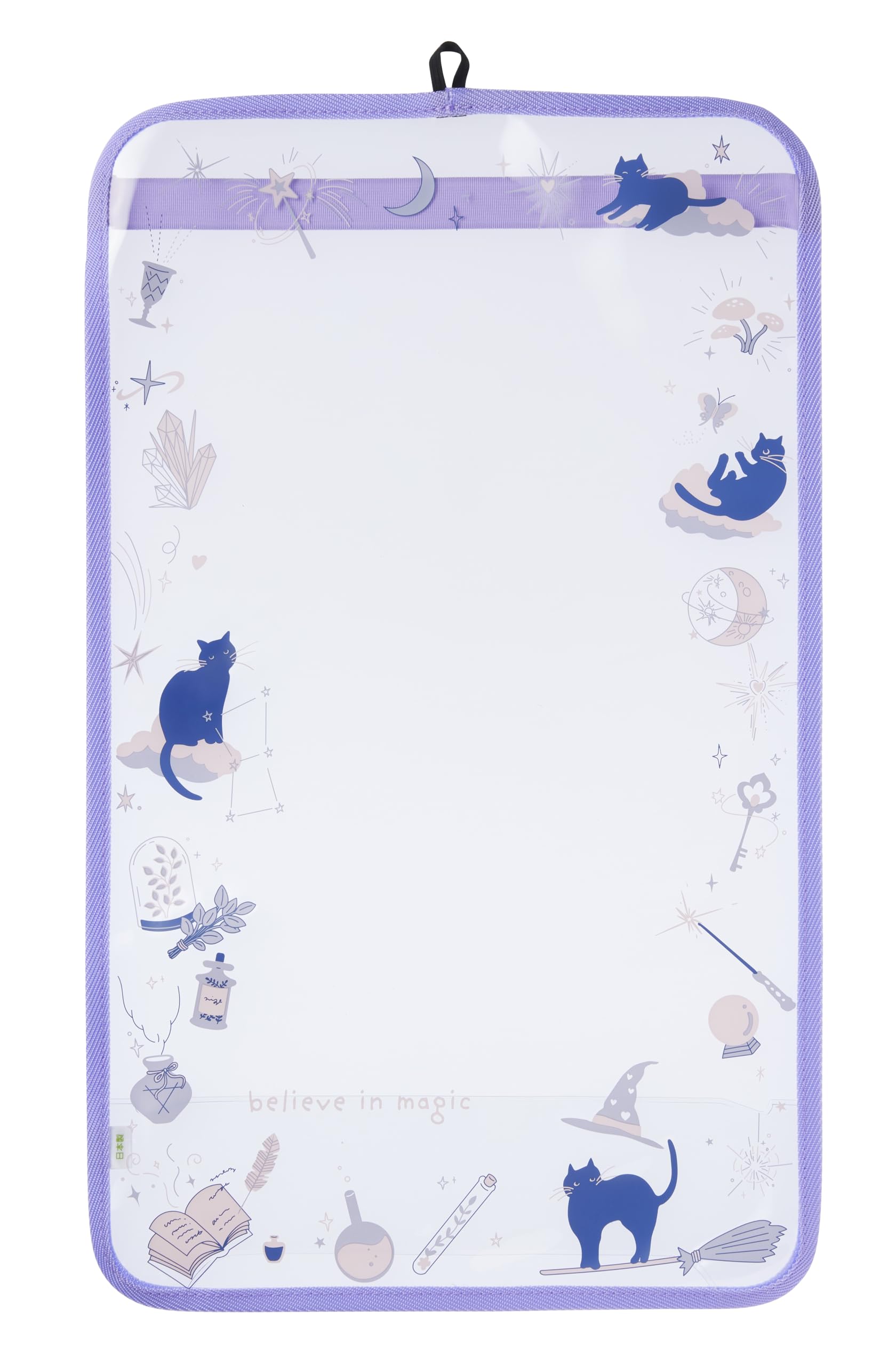 

Printed Transparent School Backpack Cover Purple Mamoru-chan (LL) Kids, (018)