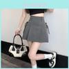 Polyester Pleated Mini Skirt For Women With High Waist And Tie Detail For Casual Summer Wear