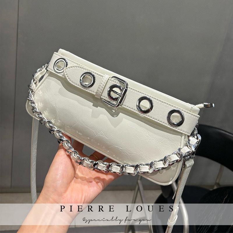 

Новая сумка через плечо Kusa Punk Spice Girl, маленькая сумка для боли от приема пищи, однотонная цепочка, портативная сумка подмышку, продвинутое ощущение абрикосовый