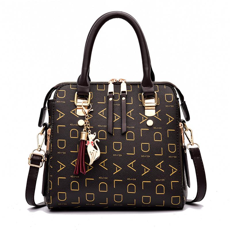 Female PU Leather Shoulder Bag  Tassel Decoration  Money Bag  Double Strap  Work Bag  Fashion