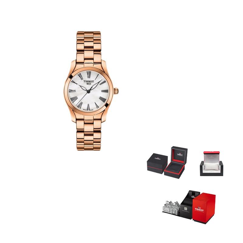 

TISSOT Women s Wave Collection Watch T112.210.33.113.00 Rose Gold Strap