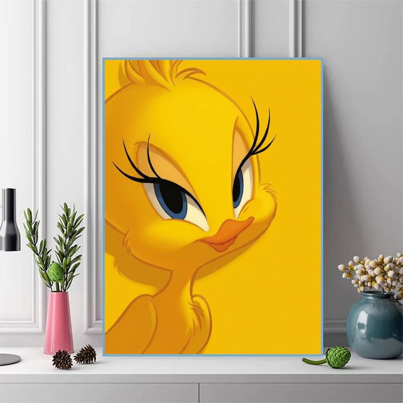 tweety Bird 100% Round Full Drill 5D DIY Diamond Painting Embroidery Cross Stitch Rhinestone Décor toilet 3 piece set