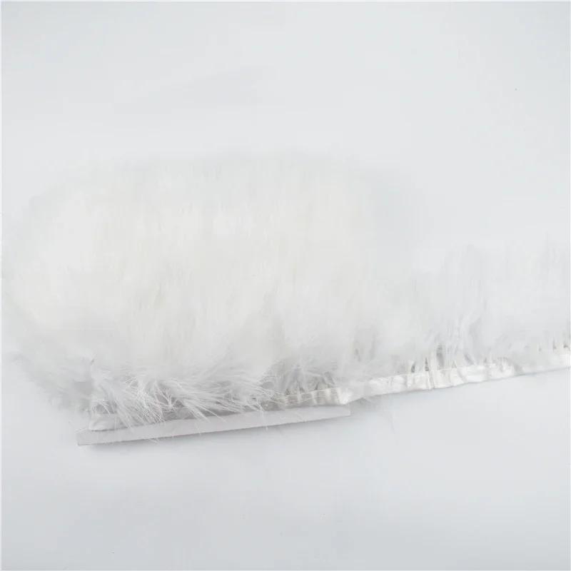 2Meters Colored Fluffy Marabou Feathers Fringe Trim Turkey Black Feather Ribbon Fabric Shawl Clothes Sewing Trimmings Decoration