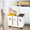24/36L Floor Standing Space Saving Wet Dry Sorted Trash Can Kitchen Sorting Waste Bin Home Corner Garbage Bucket