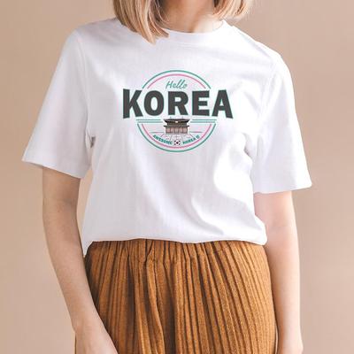 T-Shirts Damen Korea Tourismus Denkmal Gyeongbokgung bedruckt Kurzarm T-Shirts Korea Mode