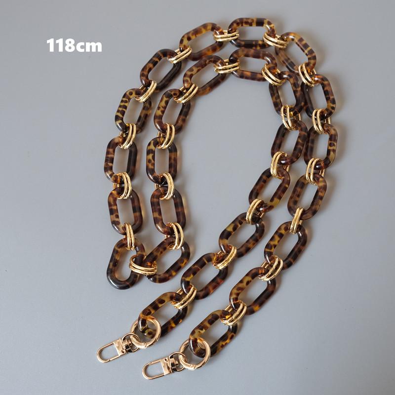 

Новый аксессуар для цепочки для телефона, съемные детали, янтарный ремешок через плечо из смолы, милый ремешок для телефона, цепочки, акриловый ремешок на плечо, подвесная цепочка 118CM леопардовый