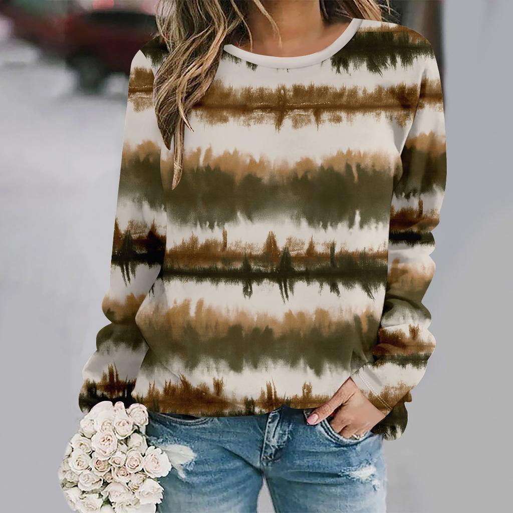 Herbst und Winter neue Mode Rundhals Langarm bedruckt elegant lässig locker Hoodie