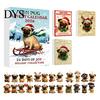 Christmas Box 2026 Advent Calendar, 24 Days Countdown Calendar with 2D Acrylic Holiday Dog/Horse/Cat/Animals Pendants, Mini Animal Hanging Ornaments