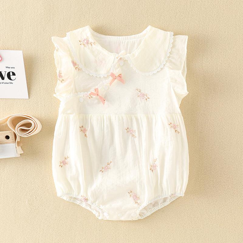 

Детская одежда Летняя одежда Тонкие боди для новорожденной девочки Принцесса Полнолуние 100 дней Одежда Летний конверт Одежда для пукания