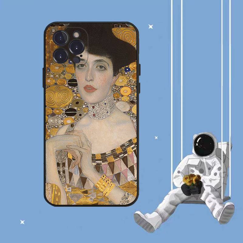 Kiss By Gustav Klimt Phone Case For iPhone 8 7 6 6S Plus X SE 2020 XR XS 14 11 12 13 Mini Pro Max Mobile Case