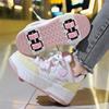 Zapatos de Caminar Transpirables con Cordones para Niñas Niños Nuevos Patines de Ruedas Cuatro Desmontables Casuales para Niños Estudiantes Deporte al Aire Libre