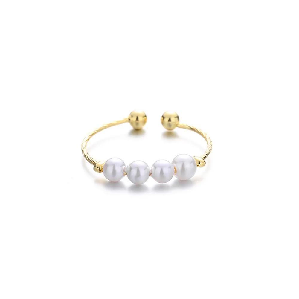 Simple Fashion Cute Adjustable For Female  Open Zircon Smile Stackable Finger Ring  Zircon