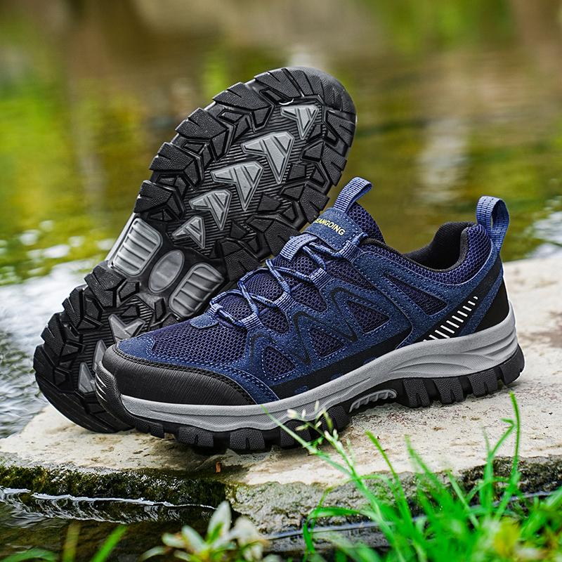 New Large Mountaineering Shoes for Men's Work, Leisure, Comfortable, Wear Resistant Outdoor Casual Shoes Lightweight Men's Shoes