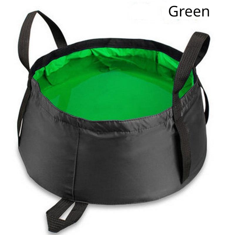 

8,5 л портативный уличный дорожный складной складной умывальник для кемпинга, ведро для раковины, сумка для стирки, ведро для воды, ультра-легкое зелёный