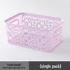 Lingerie Storage Box with Lid - Hollow Design Plastic Organizer for Bras and Underwear