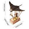 1 buc Ornament Automaton Manta Electrică din Lemn Cu Mișcare de Înot Realistă Decor Ocean Pentru Birou Masă Cadou Acasă