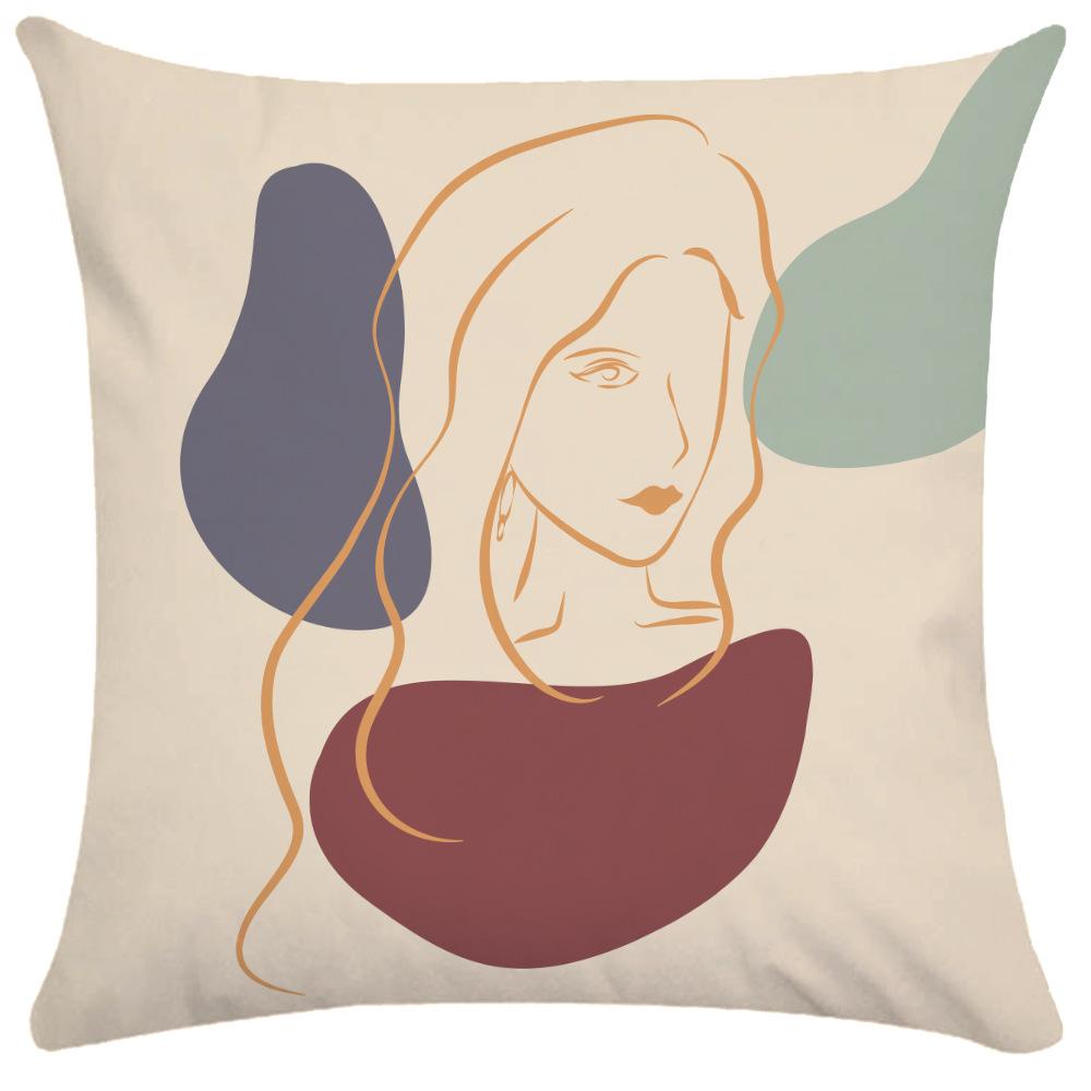 50x50cm Pillowcase Nordic Square Pillowcase Living Room Decoration Backrest Cover Sofa Cushion Pillowcase