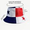 Panama flag red white and blue color matching star bucket hat men's and women's summer sun protection sun hat outdoor hat