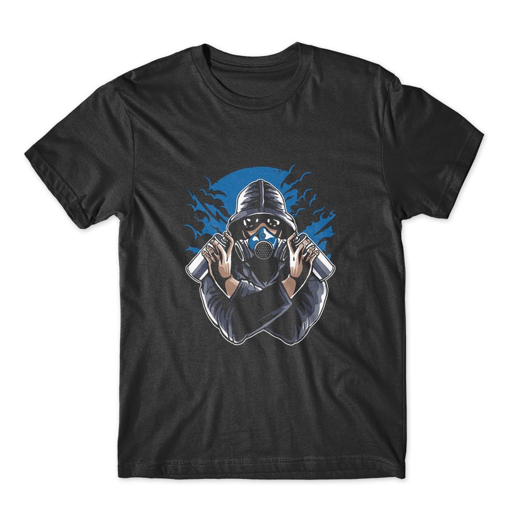 Graffiti Gasmask T-Shirt 100% Cotton Premium Tee New S разноцветный