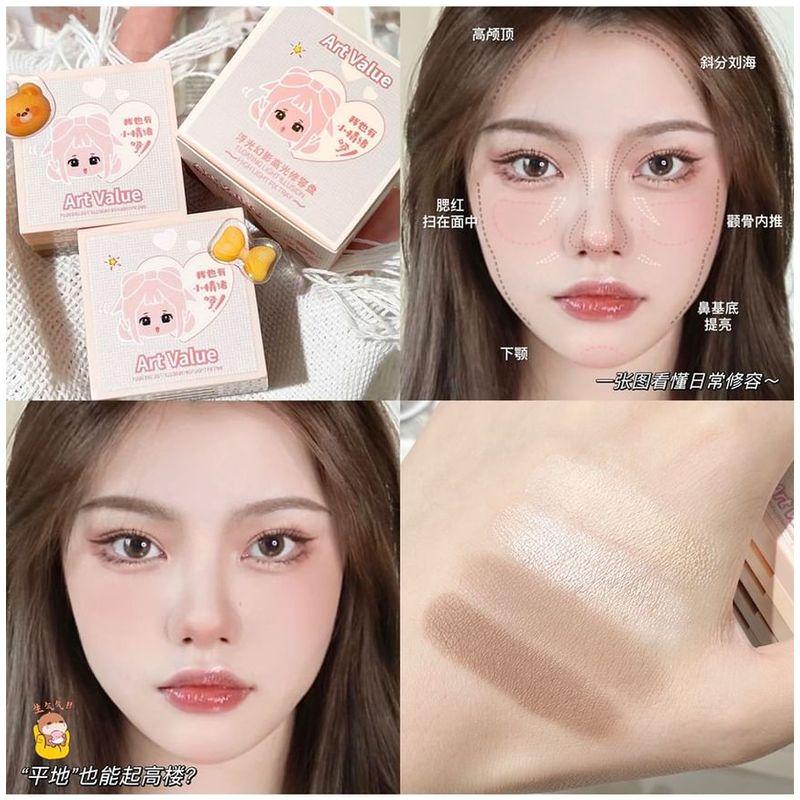 Art Value - Cartoon Embossed Highlight & Contouring Palette