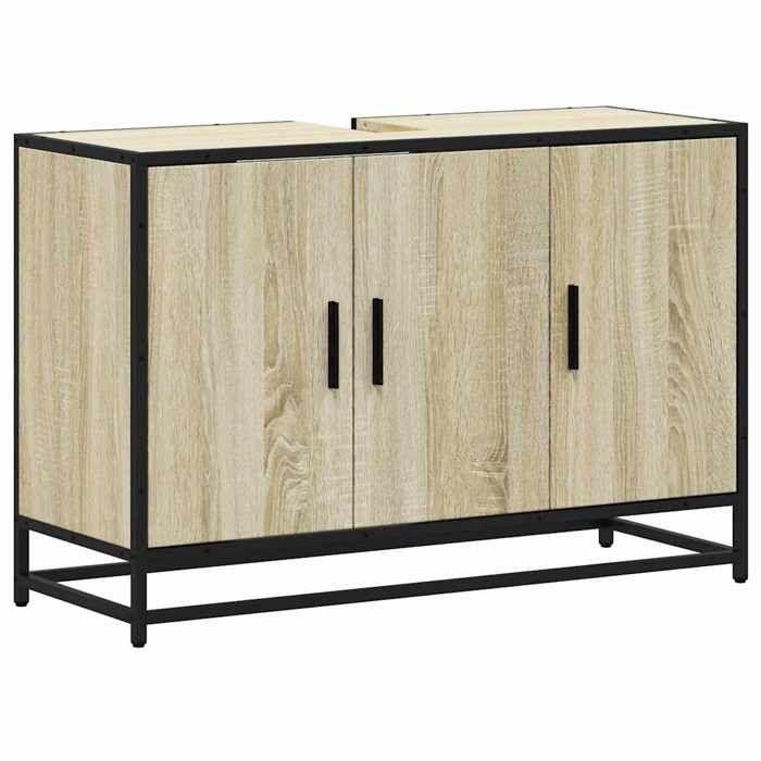 VidaXL Bathroom Vanity Unit Sonoma Oak 90x33x60 Cm, Bathroom Sink Unit, Bathroom Furniture 849270