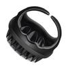 Shampoo Brush Portable Soft Silicone Wet Dry Dandruff Removal Scalp Massager Scrubber for Hair Care Black