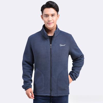 Herbst- und Winterfleece Outdoor-Fleece Herren-Cardigan Lässig Locker Übergröße Jacke Mittelalte und ältere Herrenbekleidung