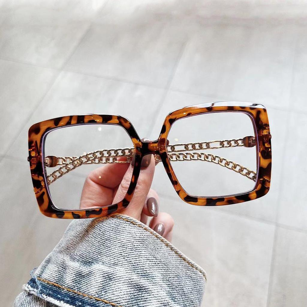 European American Style Square Blue Light Blocking Glasses Women Men Fashion Eyewear Frame New Trendy Design