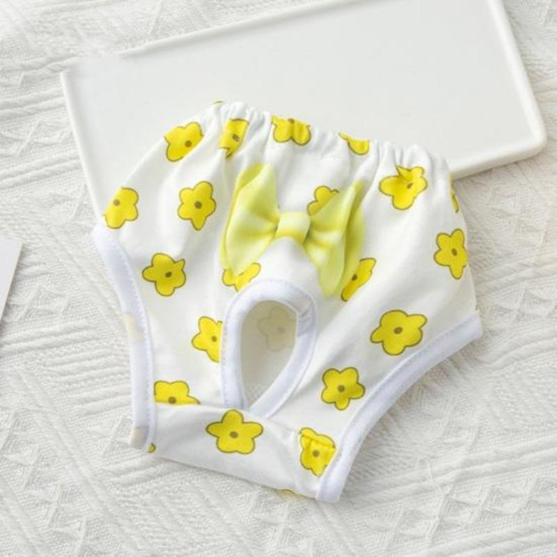 Pet Menstrual Pants Comfortable Absorbent Dog Diapers Prevent Mess Cartoon Patterned Breathable Shorts Underwear Princess Pet Panties Dog Clothes