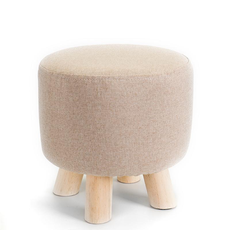 1Pc Elastic Ottoman Cover Solid Color Fabric Stool Covers Square Footrest Covers All-Inclusive Anti Slip Footstool Slipcovers
