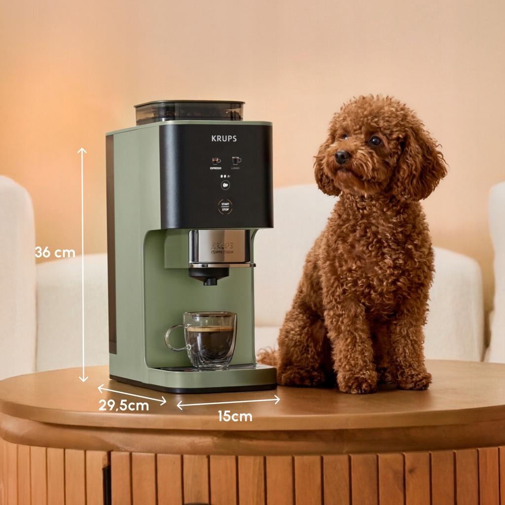 Krups Coffee Crush SA401LE0 Automatic Coffee Machine 1.8L Green