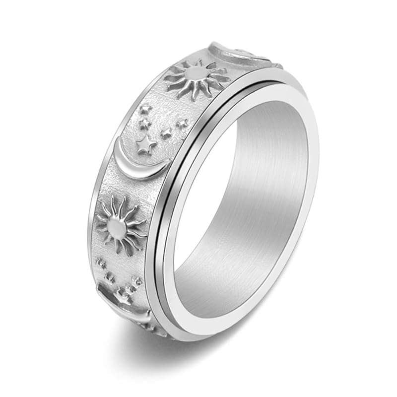 

Кільце [ZAKAKA], чоловіче кільце з нержавіючої сталі, присутні модні аксесуари (23, білий)