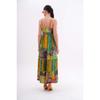 Women's Ethnic Patterned Rope Strap Long Dress