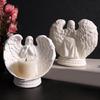 Candle Accessories Molds Candle Holder Mold Angel Shape Candle Bracket Mold Silicone Texture for Handmade Candlestick