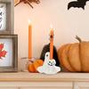 Halloween Ghost Taper Candle Holder Spooky Resin Ghost Pumpkin Tapered Candlestick Holder for Halloween Wedding Party Office Home Table Decor
