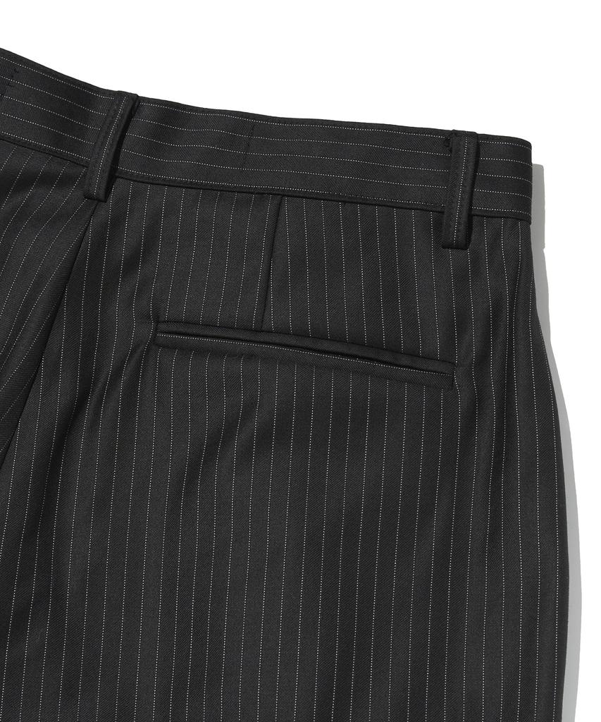 Seuweideu Two Tuck Stripe Slacks [Black]