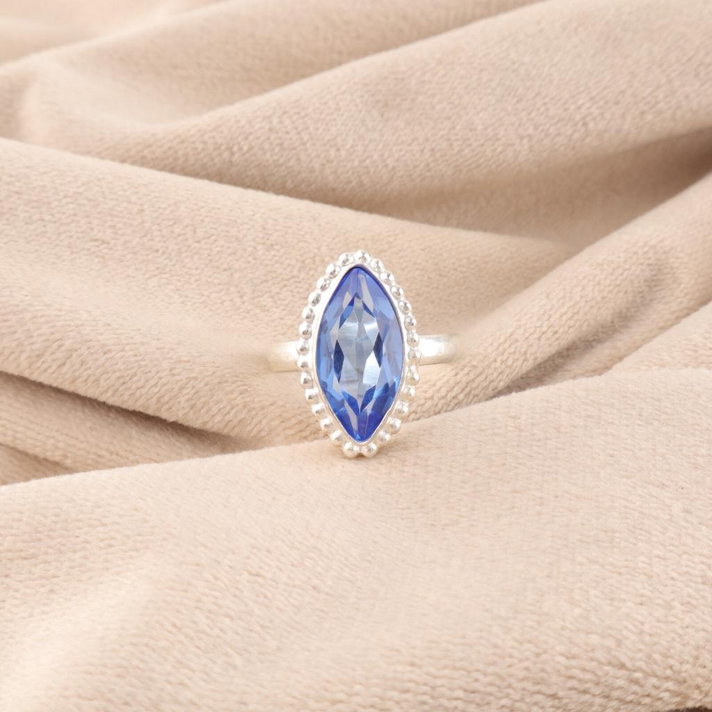 Natural Tanzanite Gemstone 925Sterling Silver Jewelry Handmade Ring Gift For Her RR-25-9