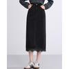 Betu Women's High-Waist Lace Slit Midi Skirt