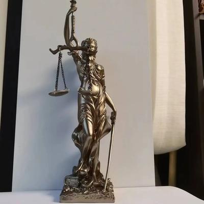 Greek Goddess of Justice Themis Figurine Resin Statue, Ornaments Home Decoration Goddess Sculpture Office Decoration Craft Gifts