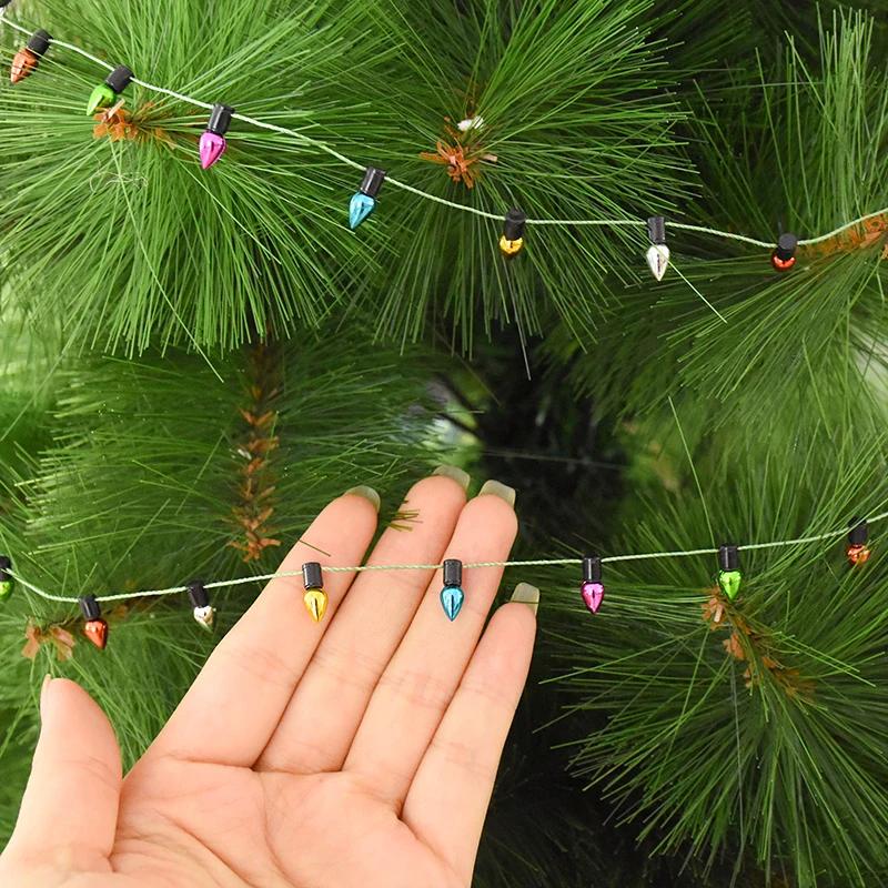 5M/roll Colorful Bulbs String Garland Christmas Home Decorations Xmas Tree Ornaments Navidad New Year Gift DIY Dollhouse Not LED