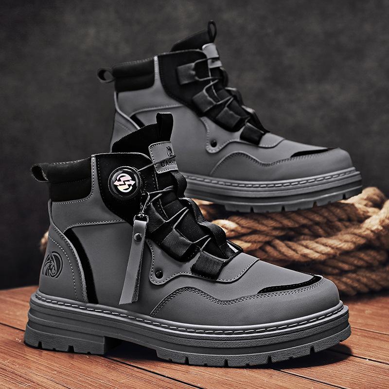 Martin Boots Winter New Wear-resistant Boots British Casual Shoes Rhubarb Boots